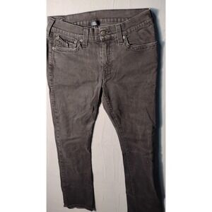 True Religion Ricky Relaxed Straight Jeans Vintage USA Charcoal Wash Size 36